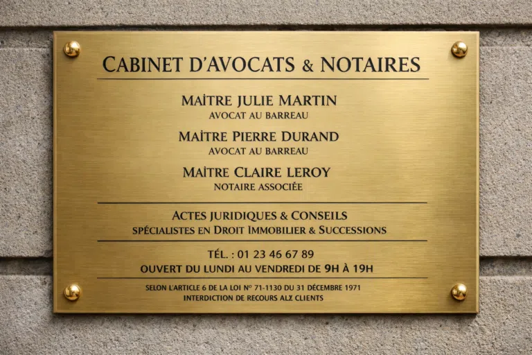 plaque en conformité