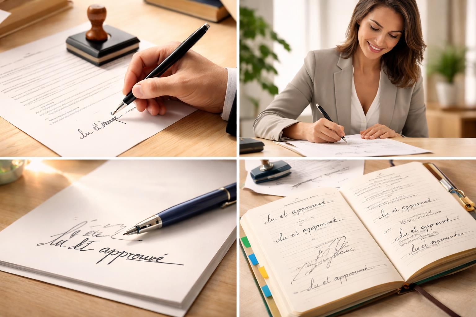 Les différentes façons d&rsquo;aborder la mention lu et approuvé manuscrit dans vos documents